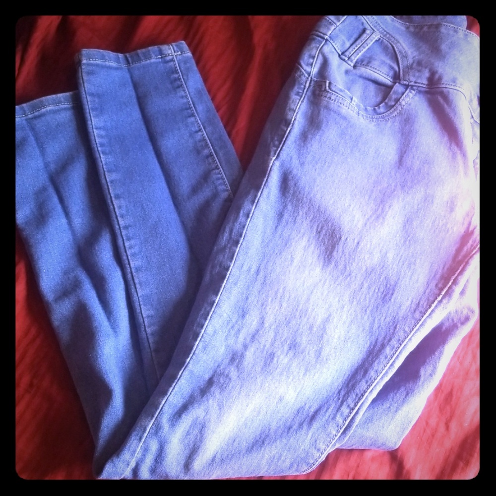 A T Seven High Waister Blue Jeans